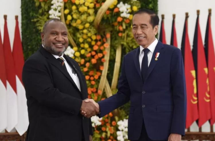 President Jokowi Welcomes Papua New Guinea's Prime Minister to Bogor Palace