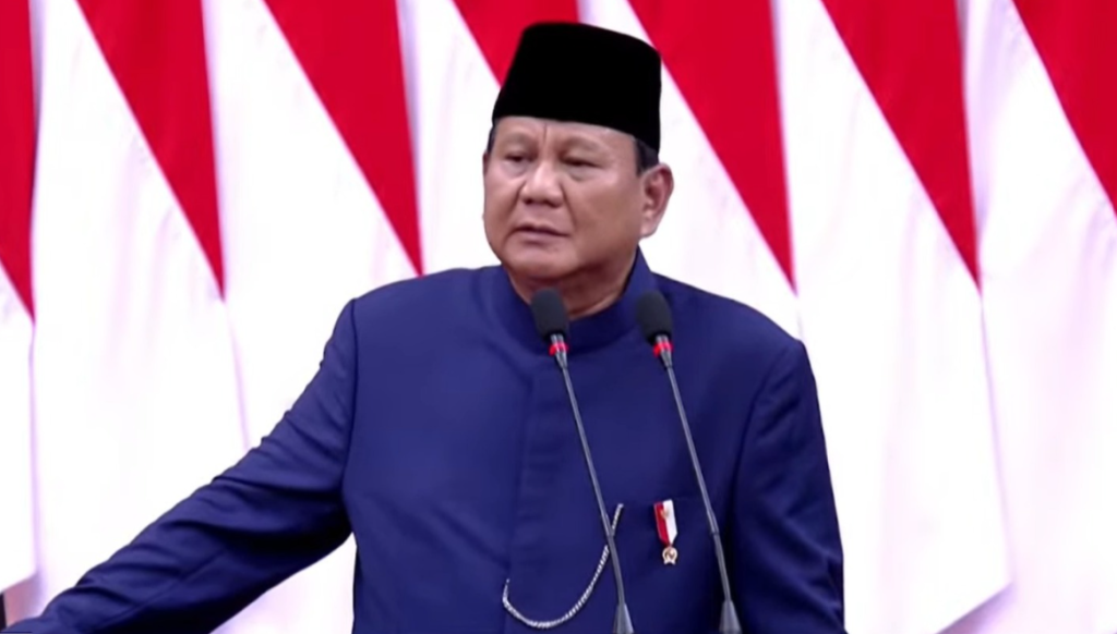 Pidato Prabowo Subianto di Pelantikan Presiden 2024