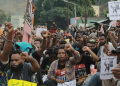 Papuan Demonstration Erupt Outside Human Rights Ministry in Jakarta