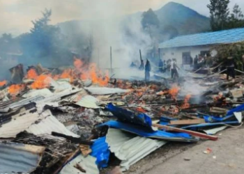 Police Investigate Cause of Fire That Destroyed 100 Buildings in Karubaga, Papua Highlands